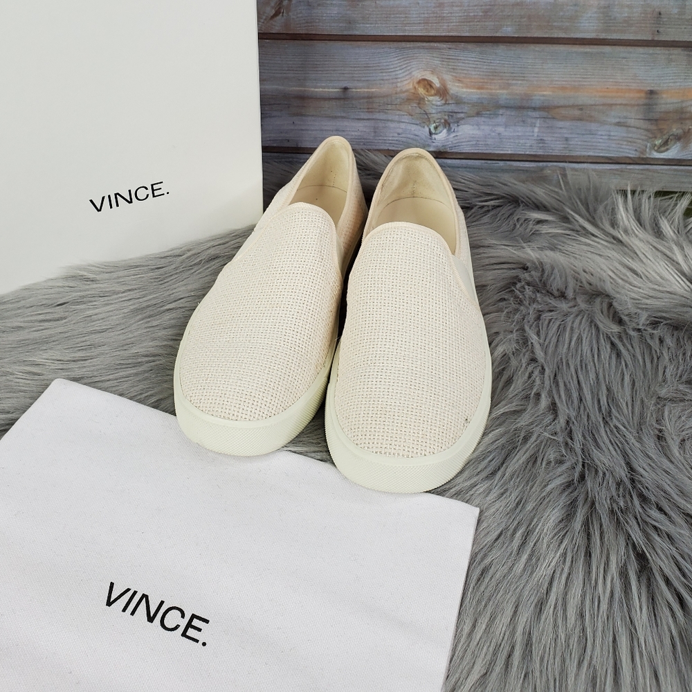 NWT Vince Preston White Slip On Sneakers